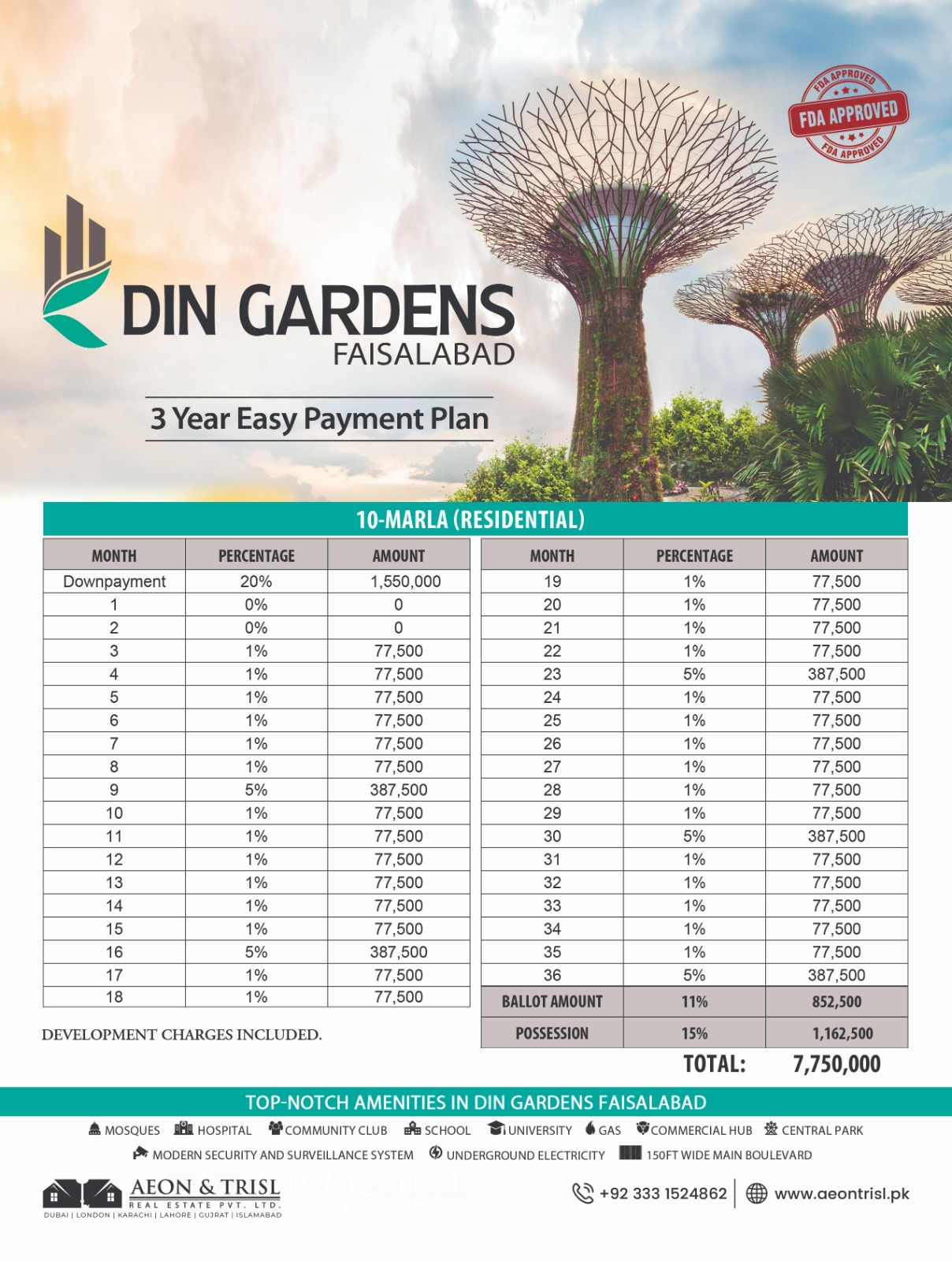 Din Gardens 3 Year Payment Plan