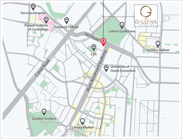 The Galleria Residences Location Map