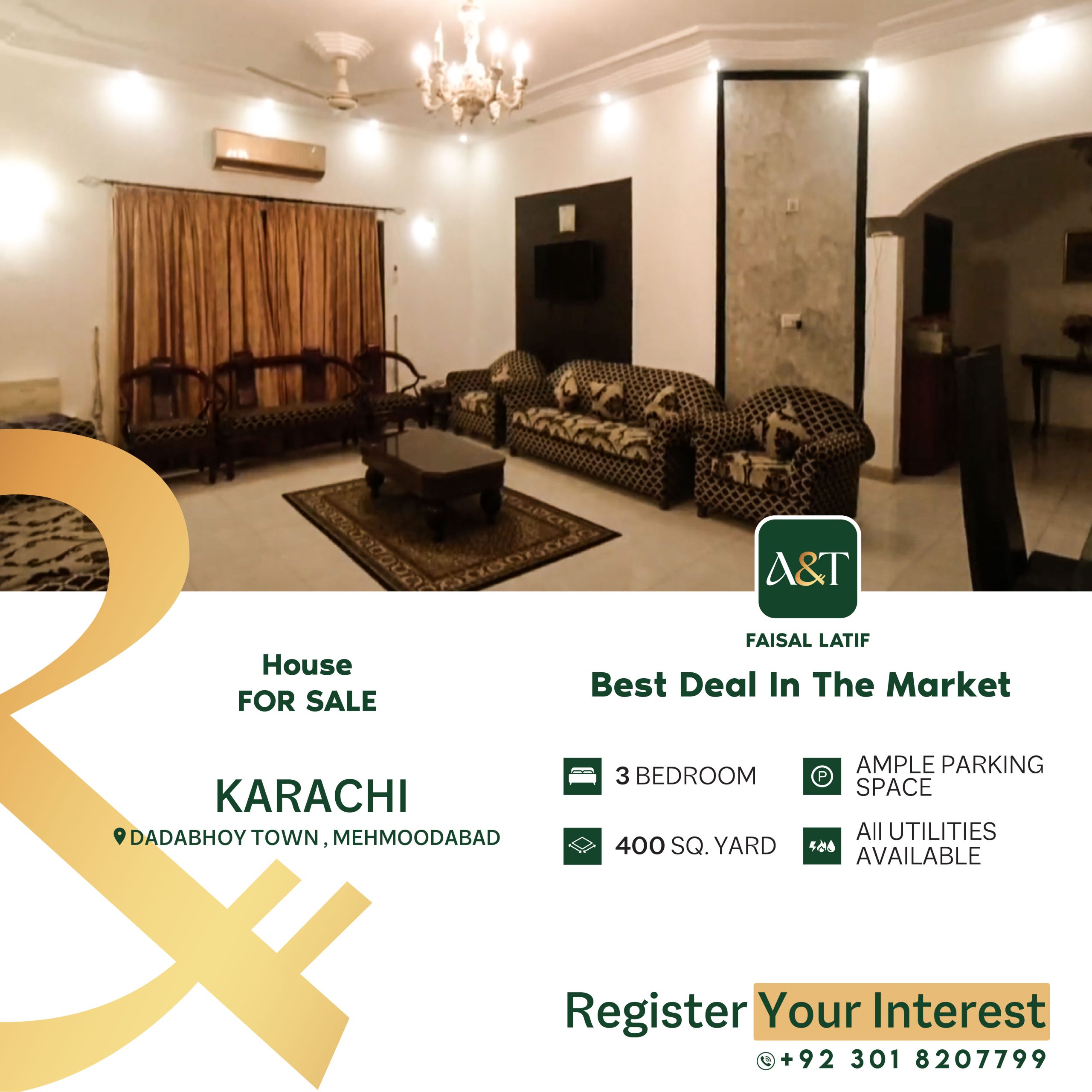 3BR House | Dadabhiy Town Mehmoodabad | For Sale
