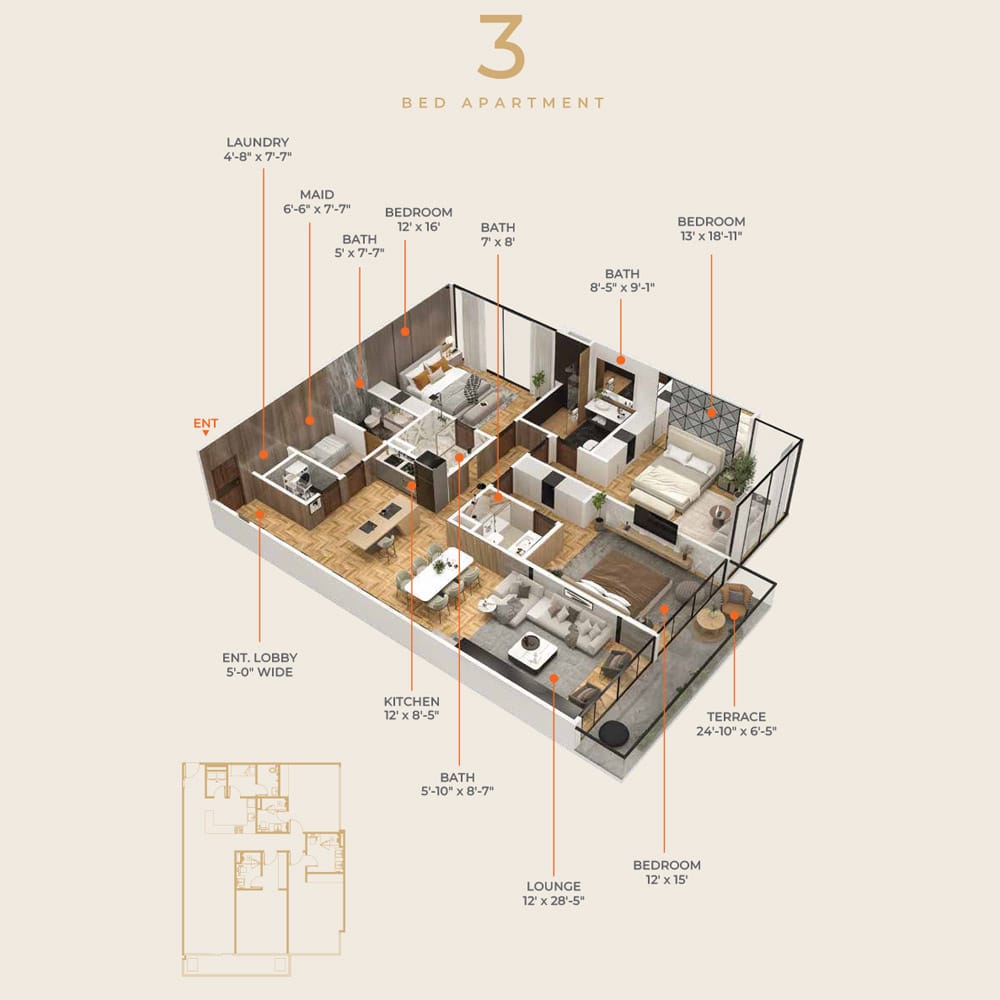 Goldcrest-Bay-Sands-3-Bedroom-Floor-Plan Goldcrest Bay Sands 3 Bedroom Apartment Floor Plan